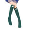 Cotton Cartoon Cute Animal Knee High Children Socks For 2Y-12Y - Green