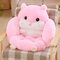 Cartoon Hamster Seat Cushion Pillow Kawaii Plush Home Office Waist Pillow Chair Cushion - Pink