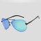 Men Summer Metal Frame Polarized HD Sunglasses Outdoor Sports Driving Anti-UV Glasses  - Blue