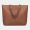 Women Keychain Multi-pocket Large Capacity Laptop Bag Briefcase Business Handbag - Brown