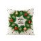 メリークリスマスジンジャーブレッドマンリネンスロー枕ケースホームソファクリスマス装飾クッションカバー - ＃3