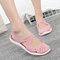 Women Casual Beach Hollow Out Jelly Flat Sandals - Pink