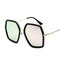 Men's Woman's Multicolor Square Frame Sunglasses Metal Frame Sunglasses - #02