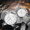 LONGBO Calendar Waterproof Couple Watch Weave Stainless Steel Mesh Ultra Thin Minimalist Watch - Silver