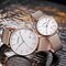 LONGBO Calendar Waterproof Couple Watch Weave Stainless Steel Mesh Ultra Thin Minimalist Watch - Rose Gold