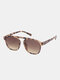 Unisex PC Full Square Frame AC Lens UV Protection Outdoor Fashion Sunglasses - Tortoiseshell