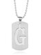 Trendy Simple Geometric-shaped Hollow Letter Pendant Round Bead Chain 3 Wearing Methods Stainless Steel Necklace - G
