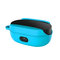 Sac de rangement pour écouteurs en silicone de protection portable pour AirDots avec crochet - Bleu