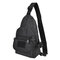 Waterproof Nylon Crossbody Bag Outdoor Shoulder Bag Casual Chest Bag For Men - Black