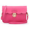 Women PU Leather Cover Phone Bag Little Crossbody Bag Messenger Bag - Rose Red