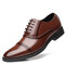 Large Size Men Brogue Cap Toe Busines Dress Shoes Casual Oxfords - Brown