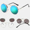 Retro Metal Punk Steam Flip Sunglasses Hipster Sunglasses - #07
