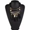 Vintage Tassel Necklace Leather Beads Tassel Necklace for Women - Black