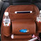 Leather Chair Back Storage Bag Multi-function Car Set Box Back Bag Outdoors Hanging Bag - Brown