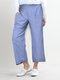 Irregular Hem Striped Casual Straight Plus Size Pants With Front Pockets - Blue