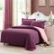 4Pcs Solid Color Bedding Set Duvet Cover Sets Bed Linen Bed Sets Include Bed Sheet Pillowcase - Purple