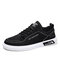 Men Breathable Ice Silk Cloth Stitching Lace Up Sport Skate Shoes - White