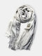 Unisex Cotton Linen Literary Style Striped Couple Shawl Scarf Silk Scarf - #06