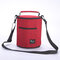 新しいカチオン性ショルダーバケットアイスバッグランチボックス防水断熱バッグ厚みのある鮮度ランチバッグランチバッグ - ワインレッド