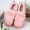 Furry Suede Slip On Keep Warm Home Flat Shoes - Pink