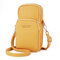 Women Solid Phone Bag Casual Crossbody Bag - Yellow