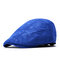 Mens Womens Summer Solid Color Breathable Quick Dry Beret Cap Sunshade Casual Outdoors Cap - Blue