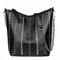 Ladies Textured Soft Leather Handbags Chain Shoulder Bag Rivet Tote Bag - #05