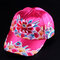 Womens Flower Embroidery Sun Hat Vintage Breathable Adjustable Summer Baseball Cap - #5
