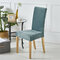 Плюшевый клетчатый эластичный стул, спандекс, эластичный обеденный стул, защитный Чехол Soft, плюшевый чехол для стула - Серо-голубой