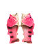 Mujer Divertida Forma de pez Casual Playa Slidders zapatillas - Rosado