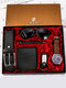6 Pcs Men Watch Set Large Dial Quartz Watch Glasses Belt Wallet Keychain Pen Gift Kit Thanksgiving Christmas Gift - Brown Leather Brown Glass