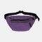 Men Women Corduroy Multi-carry Multi-pocket Outdoor Crossbody Bag Chest Bag Sling Bag - Purple
