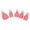 5pcs Plastic Toe Soak Off Cap Clip Remove Nail Gel Polish Clip Fixed Nail Cotton For Nail Art Tool - Pink
