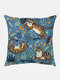 1PC Linen Three Tigers Sofa Bedside Car Chair Throw Pillow Cover Decorative Cushion Cover - #01