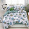 4Pcs Sommer Kühlung Gewaschen Polyester Baumwolle Bettwäsche-Sets Gesteppte Bettbezug Decke - #3