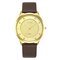 Pareja casual de cuarzo Watch Impermeable Dial simple Cintura Watch Cuero Watch Para Mujer Hombres - 02