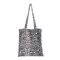Leopard Tote Handbag Casual Canvas Shoulder Bag For Women - White