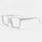 Women Men 5-Color Thick Frame Cat-eye Box Reading Glasses - White