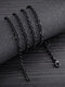 Trendy Single Chain Collocation Accessories Titanium Steel Necklace - Black