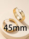 Trendy Simple Wide Geometric C-shaped Alloy Hoop Earrings - Golden 4.5 cm / 1.77 in