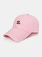 Unisex Cotton Rose Embroidery Fashion Sunshade Baseball Hat - Pink