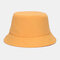 Unisex Fashion Casual Jelly Color Solid Poetable Sunscreen Outdoor Sun Hat Bucket Hat - Orange