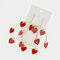 Trendy Geometric Peach Heart Tassel Pendant Earrings Exaggerated Heart Big Round Earrings - Gold