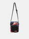 Unisexual Nylon Fabric Casual Light Weight Phone Bag Portable Waterproof Crossbody Bag - Purple