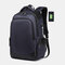 Business Casual Waterproof USB Charging Port Backpack For Men  - Blue