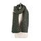 Pearl Decoration Solid Color Cashmere Scarf Thickening Increase Shawl Collar Female - Dark Green