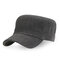 Mens Simple Stylish Cotton Flat Roof Trucker Hats Outdoor Casual Visor Baseball Caps - Dark Grey