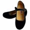Black Buckle Dance Ballet Flat Mary Jane Chinese Style Shoes - Black