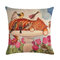 1 PC Cartoon Cat Pattern Cotton Linen Throw Pillow Cover Cushion Cover Seat Car Home Sofa Bed Decorative Pillowcase - #6
