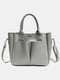 Women Large Capacity Multi-pocket Handbag Crossbody Bag - Gray